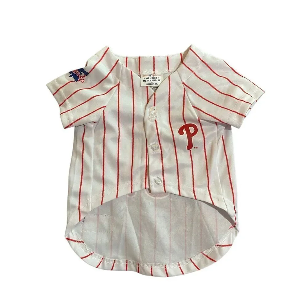 NWOT, Philadelphia, Phillys, dog, red and white striped jersey size medium